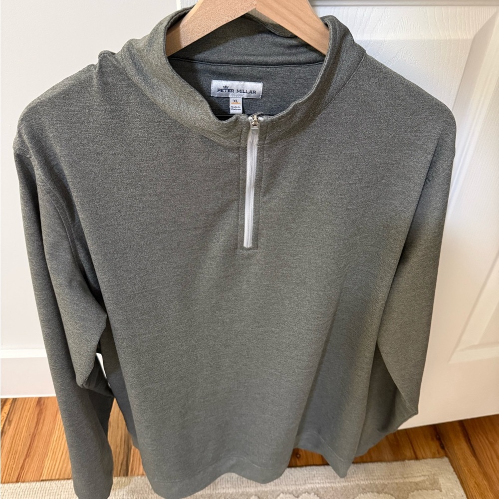 Peter Millar Men's Charcoal Perth Quarter Zip